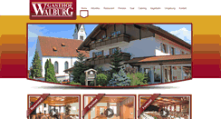 Desktop Screenshot of gasthof-walburg.de