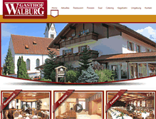 Tablet Screenshot of gasthof-walburg.de